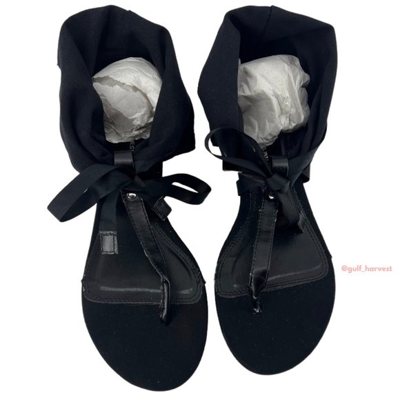 Chinese Laundry Women's Black Twill Sudoku Low Wedge Thong Sandal, Choose Size - Picture 4 of 14